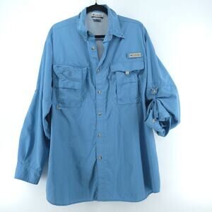 Vintage Columbian Men Xl Upf30+ Long sSeeve Bahama Ll Performance Fishing Shirt